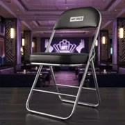 Аренда Стул складной Хит кожзам GALAXY Black каркас серебро в ресторане «Voda» — ART SPACE