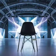Аренда Стул Eames черный металл в ледовом дворце «Большой» — ART SPACE