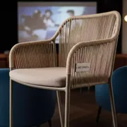 Аренда Стул барный из роупа MAR BCH st001 W Mua бежевый в ресторане «Sanremo» — ART SPACE