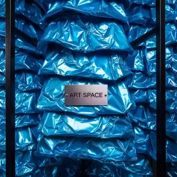 Аренда Фотозона из синей фольги в ресторане «Voda» — ART SPACE