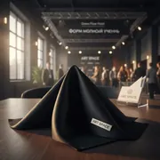 Аренда Салфетка атласная черная 40х40 см в Green Flow Hotel — ART SPACE