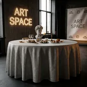 Аренда круглой серой скатерти в Сочи: прокат в Galich Hall