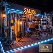 Аренда Фотозона в стиле вестерн в отеле «Богатырь» — ART SPACE
