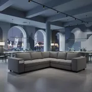 Аренда Диван угловой California серый в ресторане «Высота 5642» — ART SPACE