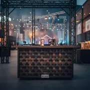Аренда Подстолье барное с имитацией плетения Riva Bar в Mantera Supreme — ART SPACE