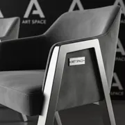 Аренда Стул серебряный БРЭМ серый бархатный в Imeretinskiy Hotel — ART SPACE
