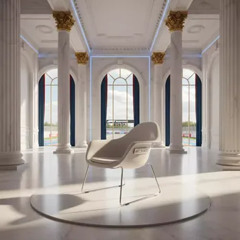 Аренда Стул Eames каркас металл хромированные ножки в ледовом дворце «Большой» — ART SPACE
