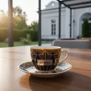 Аренда Кофейная пара Verona Hand Painted Rims для капучино 0,18 л в ресторане «Магеллан» — ART SPACE