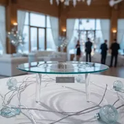 Аренда Блюдо стеклянное круглое на ножках 350 мм в Imeretinskiy Hotel — ART SPACE