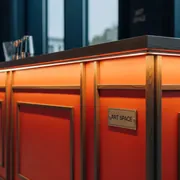 Аренда Стойка барная оранжевого цвета в парке «Ривьера» — ART SPACE