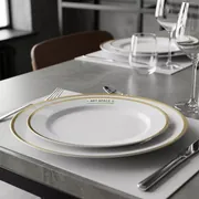 Аренда Тарелка обеденная Виго с золотым кантом в Rixos Krasnaya Polyana — ART SPACE