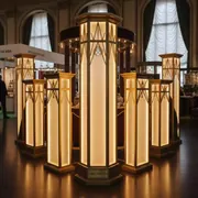 Аренда Стойки светящиеся декоративные в ресторане «Плакучая Ива» — ART SPACE