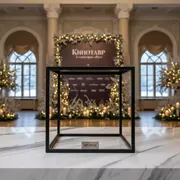 Аренда Фуршетная стойка квадрат высота 24 см черная в санатории «Русь» — ART SPACE