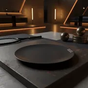 Аренда Тарелка обеденная черная Тебальди 26 см в Alpha Sirius — ART SPACE