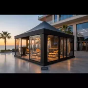 Аренда Шатер мобильный трансформер черный 4х4 в Pullman Sochi Centre — ART SPACE