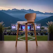 Аренда Стул деревянный полубарный Folk в Radisson Hotel Rosa Khutor — ART SPACE