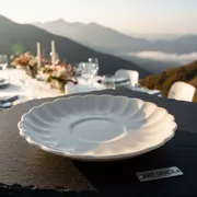 Аренда Блюдце для комплимента Chan Wave Ivory D 90 мм на площадке Rosa Peak (2320м) — ART SPACE