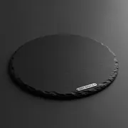 Аренда Блюдо круглое для подачи сланец черное 300 мм в комплексе Sea Galaxy — ART SPACE