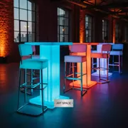 Аренда Барный стул со светодиодной подсветкой в ресторане «Паруса» — ART SPACE