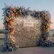 Аренда Фотозона серебро из пайеток с цветами в Courtyard by Marriott Sochi — ART SPACE