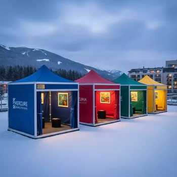 Аренда Шатры быстросборные 4х4 м 16 м² цветные в Panorama by Mercure — ART SPACE