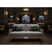 Аренда Диван Veene mini текстиль орех серый в ресторане «La Terrazza» — ART SPACE