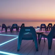 Аренда Кресло пластиковое темно серое Sky на пляжных клубах Хосты — ART SPACE