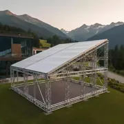 Аренда Шатер односкатный из ферм 12х10 металлик в Green Flow Hotel — ART SPACE