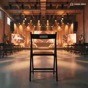 Аренда Стул складной черный в Omega Sirius — ART SPACE