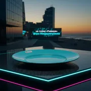 Аренда Тарелка пирожковая porland бирюзовая 18 см на пляже «Ривьера» — ART SPACE