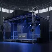 Аренда Сцена двускатная 6х4 м черная в Red Arena — ART SPACE
