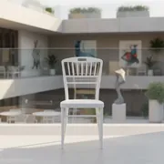 Аренда Стул пластиковый белый Кьявари Лайт в ресторане «Плакучая Ива» — ART SPACE