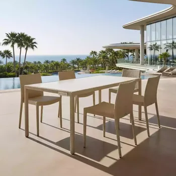 Аренда Обеденная группа плетеная LC6T 7 set бежевый 208 300 в Novotel Resort — ART SPACE