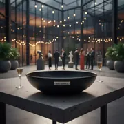 Аренда Салатник Элит Парагвай чёрный 200 мм на Медальной площади — ART SPACE