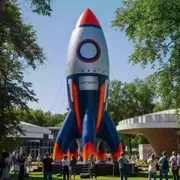 Аренда Ракета надувная в парке «Ривьера» — ART SPACE