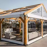 Аренда Шатер деревянный прозрачный Wood 6 в Mercure Сочи Центр — ART SPACE