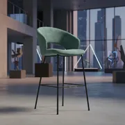 Аренда Стул барный Маллин велюр Palermo mentol ножки металл в Omega Sirius — ART SPACE
