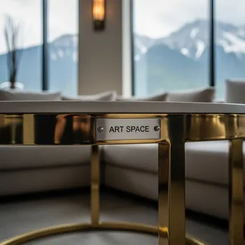 Аренда Журнальный стол Ring золотой и белый в Rixos Krasnaya Polyana — ART SPACE