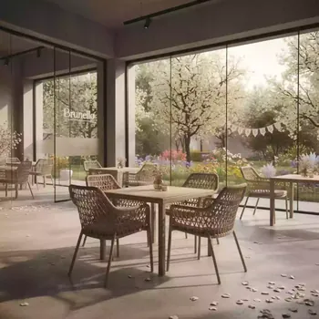 Аренда Комплект плетеной мебели T257C Y380C W85 90x90 4 Pcs latte в ресторане «Brunello» — ART SPACE