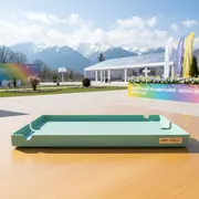 Аренда Блюдо прямоугольное плоское Chan Wave 385х235 мм с выемками для ложек на Медальной площади — ART SPACE