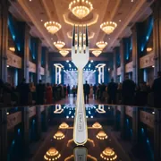 Аренда Вилка закусочная ансер серебро gold кант в санатории «Металлург» — ART SPACE