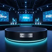 Аренда Установка подиума круглого 2 метра диаметр 40 см высота в Red Arena — ART SPACE