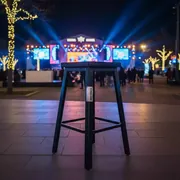 Аренда Стул барный Tolix Wood черный глянцевый в парке «Ривьера» — ART SPACE