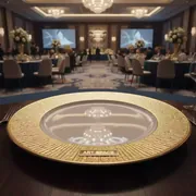 Аренда Подстановочная тарелка Bellini Gold 28 см в Radisson Hotel Rosa Khutor — ART SPACE