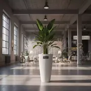 Аренда Кашпо для цветов Prosperplast Rato Tubus 15,5 7,5 л белый в Green Flow Hotel — ART SPACE