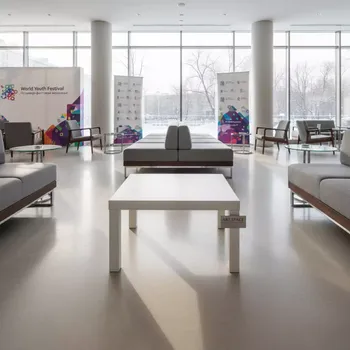 Аренда Столик журнальный Lack белый квадратный 55х55 см в Sport Inn Hotel & Wellness — ART SPACE