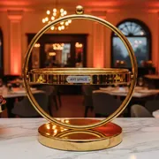 Аренда Фуршетная система Ринг мини золото в ресторане «Sanremo» — ART SPACE
