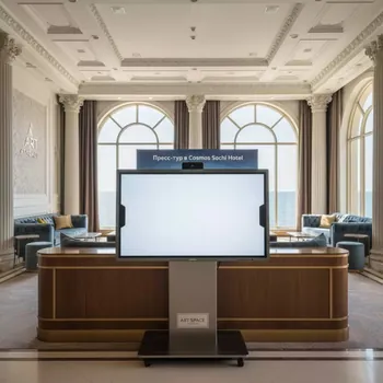 Аренда Комплект интерактивная доска SMART Board SBM777V с проектором EXD 102ST и креплением SBM777EXD 102ST в Cosmos Sochi Hotel — ART SPACE