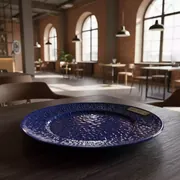 Аренда Тарелка подстановочная Коралл синяя 32 см в ресторане «Плакучая Ива» — ART SPACE