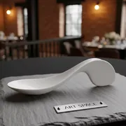 Аренда Ложка Капля малая белая пластик 110х45 мм в Sochi Marriott Krasnaya Polyana — ART SPACE